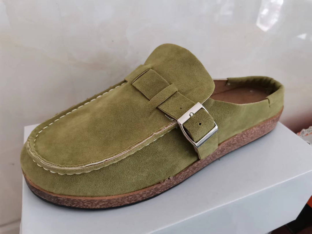 Damen Mokassin-Mule mit verstellbarer Schnalle und Kork-Plateau Shop Nory