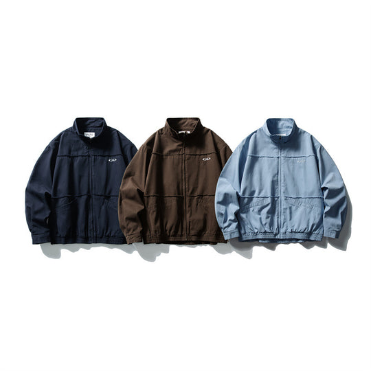 Unisex Boxy-Übergangsblouson mit Stehkragen, verdecktem Reißverschluss und elastischem Saum Shop Nory