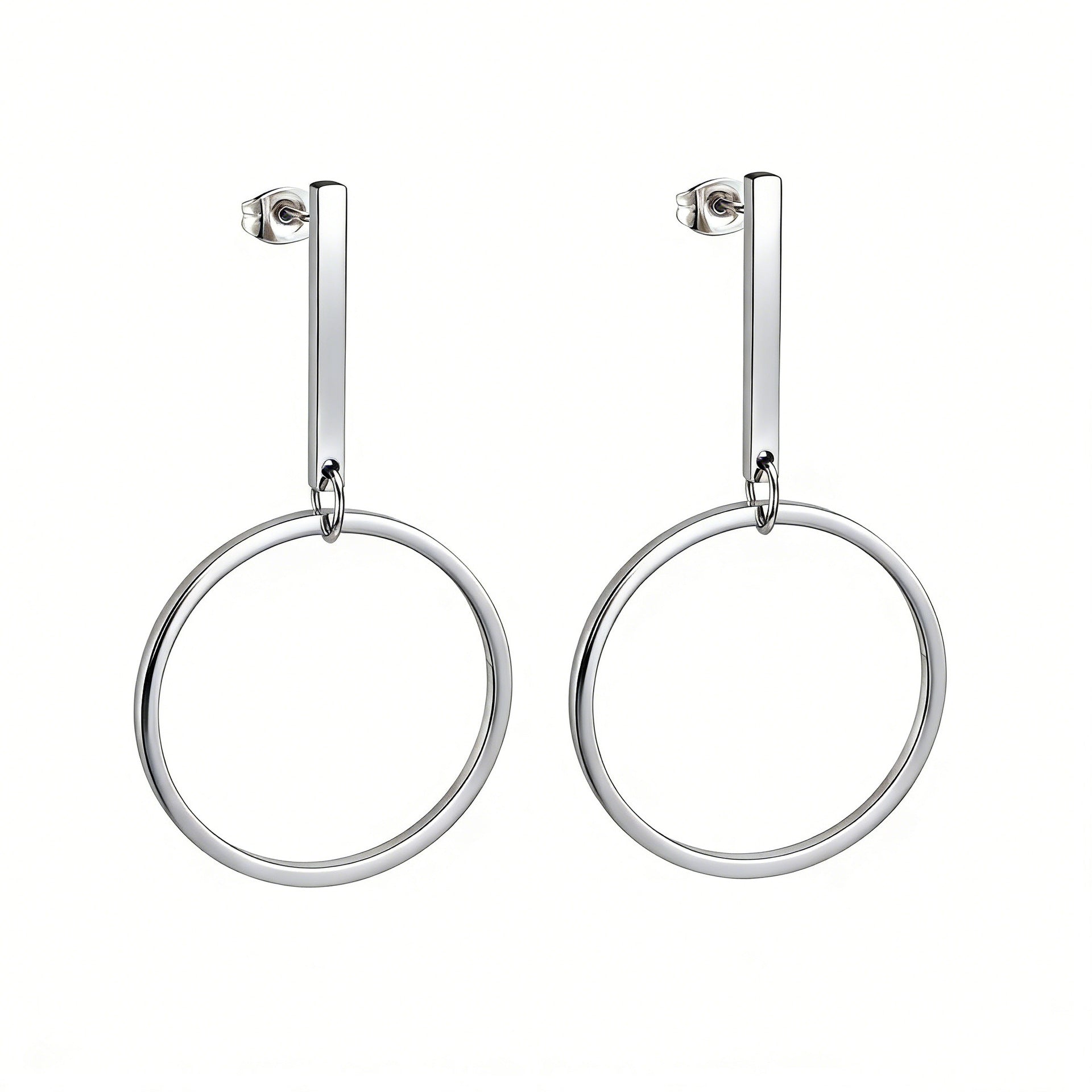 Damen Hängende Ohrringe aus hochwertigem Edelstahl mit eleganter ovaler Form Shop Nory