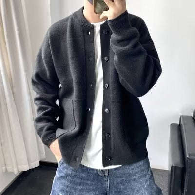 Herren Lässige Strickjacke mit Knopfleiste Shop Nory