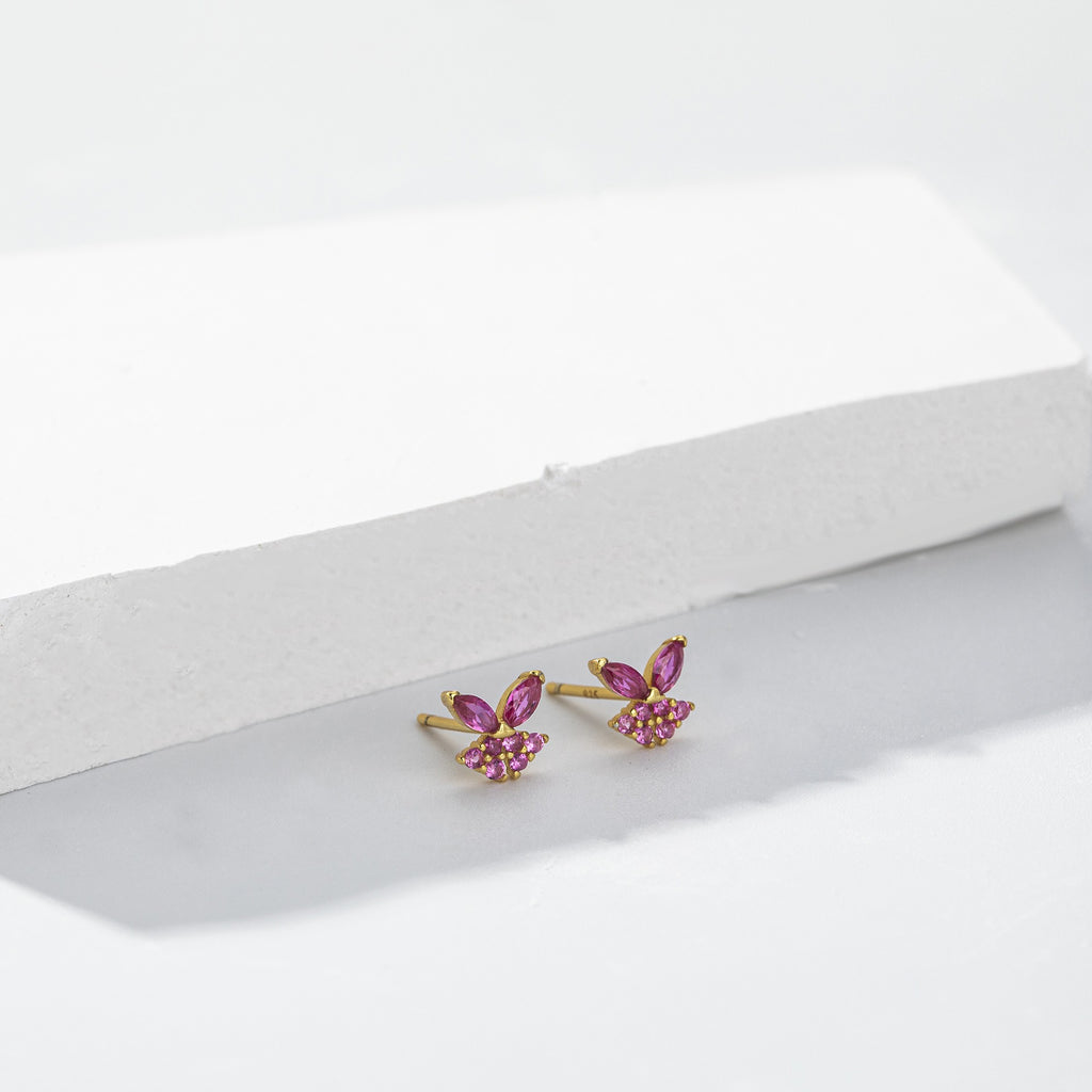 Damen Ohrstecker im fröhlichen Blumenmotiv aus 925 Sterling Silber Shop Nory