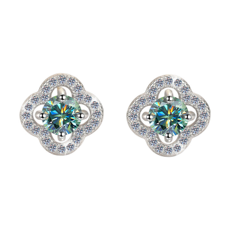 Damen Ohrringe mit kunstvollem Blumenmuster Shop Nory