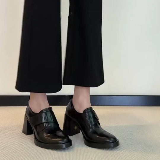 Damen Monkstrap-Loafer mit breitem Riemen und skulpturiertem Blockabsatz Shop Nory