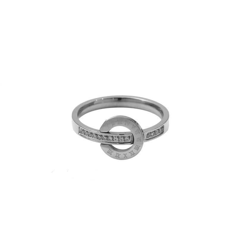 Damen Designer Ring mit funkelnden Zirkonia Steinen Shop Nory