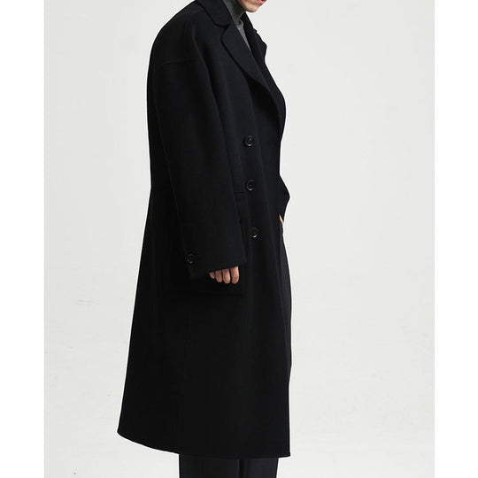 Herren Oversize Doppelreiher Wollmantel mit weitem Schnitt und klassischem Revers Shop Nory