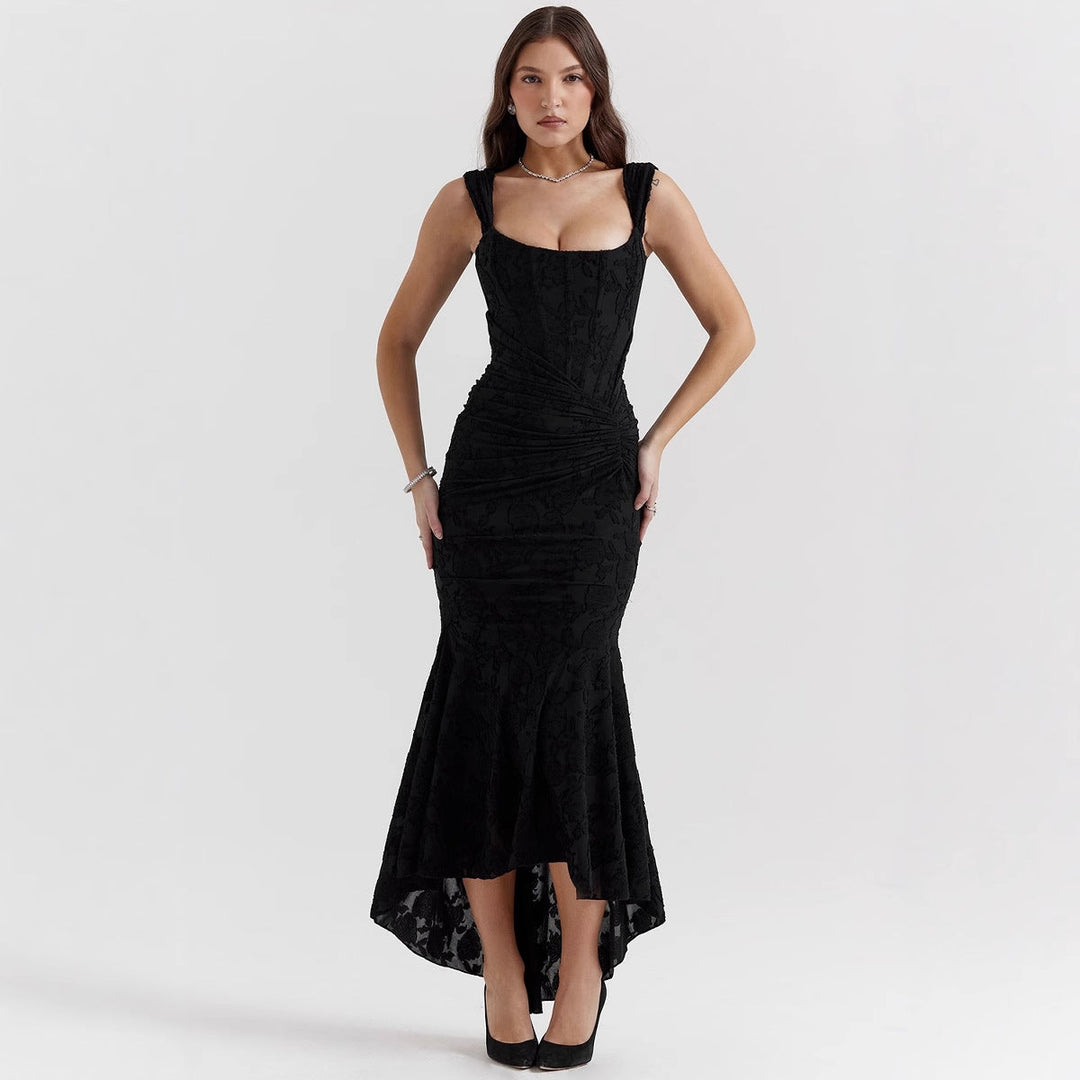 Damen Elegantes Maxikleid mit raffinierten Rüschen und schmeichelndem Schnitt