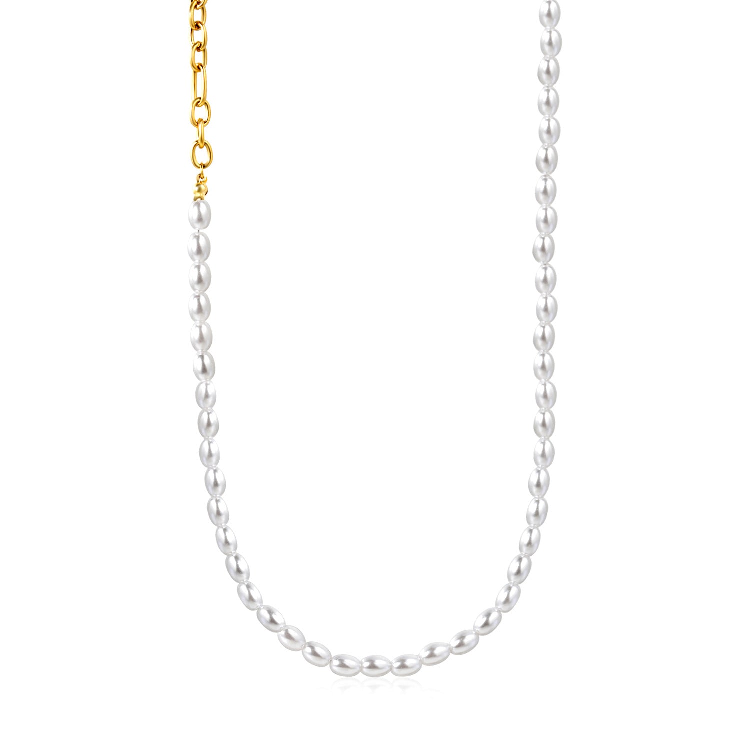 Damen elegante Halskette mit hochwertigen Perlen und feinem Kettendesign Shop Nory