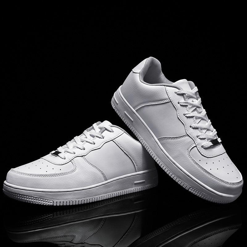 Herren Minimalistischer Low-Top Freizeitleder-Sneaker mit gepolstertem Knöchelkragen und rutschfester Profilsohle Shopy Nory