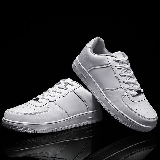 Herren Minimalistischer Low-Top Freizeitleder-Sneaker mit gepolstertem Knöchelkragen und rutschfester Profilsohle Shopy Nory