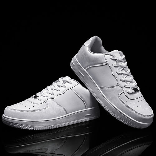 Herren Minimalistischer Low-Top Freizeitleder-Sneaker mit gepolstertem Knöchelkragen und rutschfester Profilsohle Shopy Nory