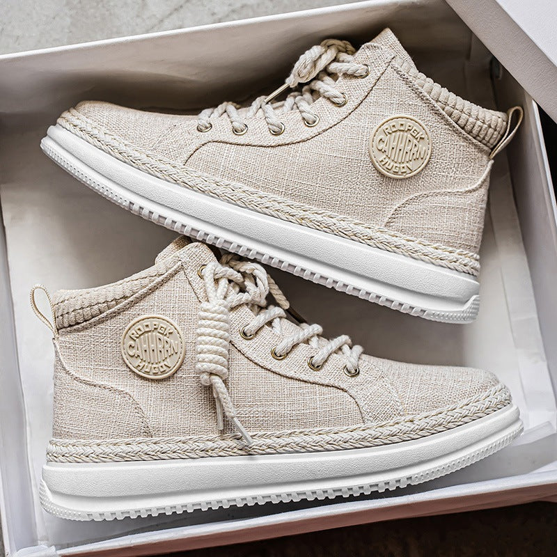Damen sportive High-Top Sneakers mit elastischen Einsätzen und trendigem Obermaterial Shopnory