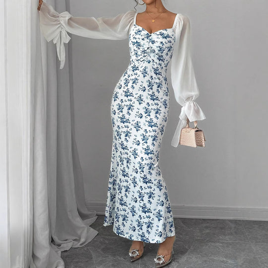 Damen Figurbetontes Maxikleid mit herzförmigem Ausschnitt und geraffter Brust Shop Nory