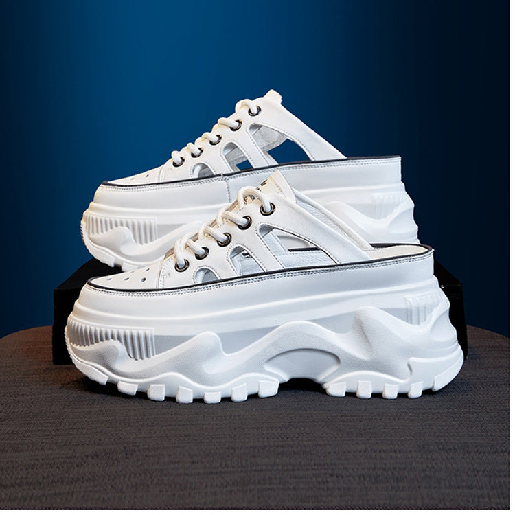 Damen Plateau-Sneaker mit luftdurchlässigem Mesh-Obermaterial und dämpfender Sohle