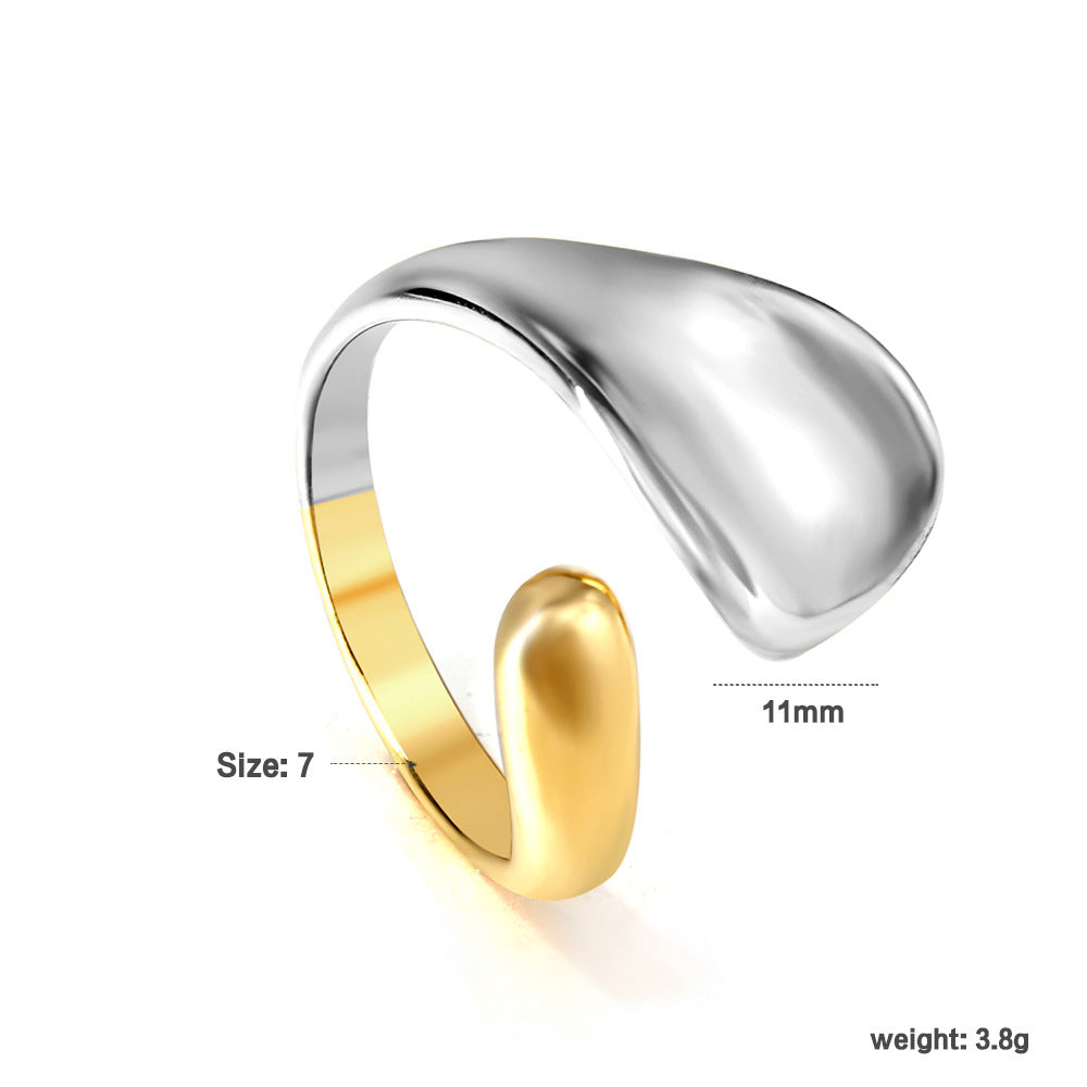 Damen Ring mit doppeltem Knoten-Design und elegantem Goldakzent Shop Nory