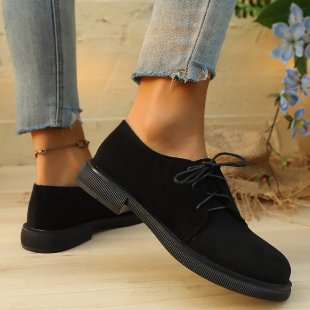 Damen Schnürer im Oxford‑Stil mit Leopardenprint und Wildleder‑Optik Shop Nory