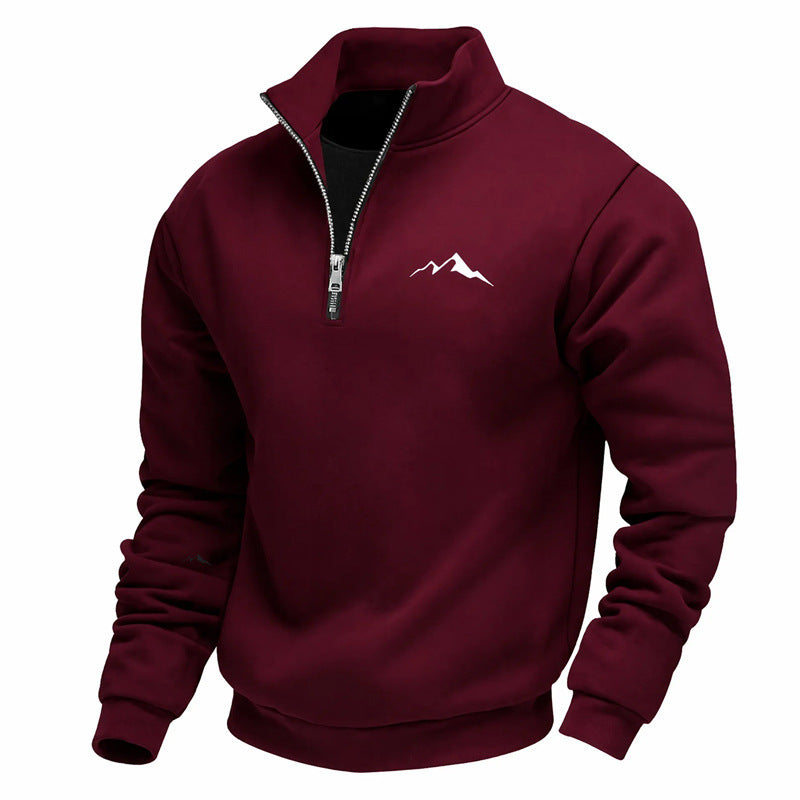 Herren Sweatshirt mit kurzem Reißverschluss Shop Nory