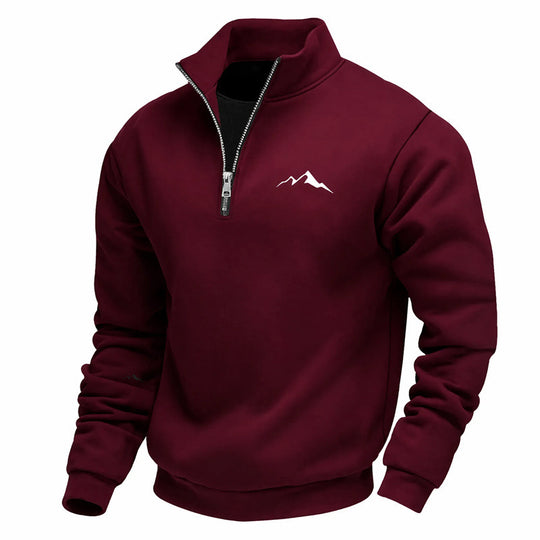 Herren Sweatshirt mit kurzem Reißverschluss Shop Nory