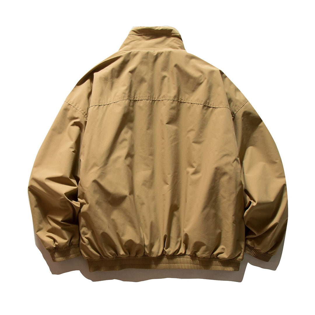 Unisex Kurz geschnittener winddichter Bomber mit Teddyfutterkragen und elastischem Bund Shop Nory