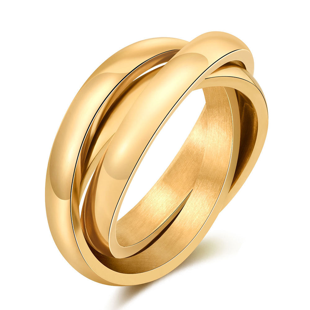Herren Breiter Bandring aus poliertem Edelstahl mit geschwungenem Design Shop Nory