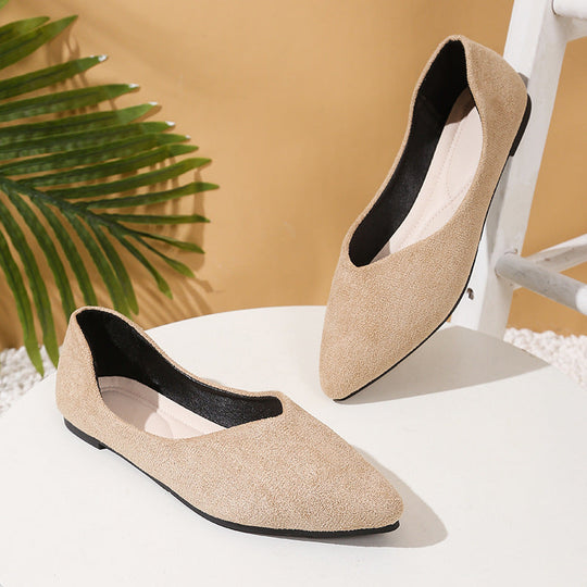 Damen elegante Ballerina-Schuhe mit spitzem Design und komfortabler Innensohle