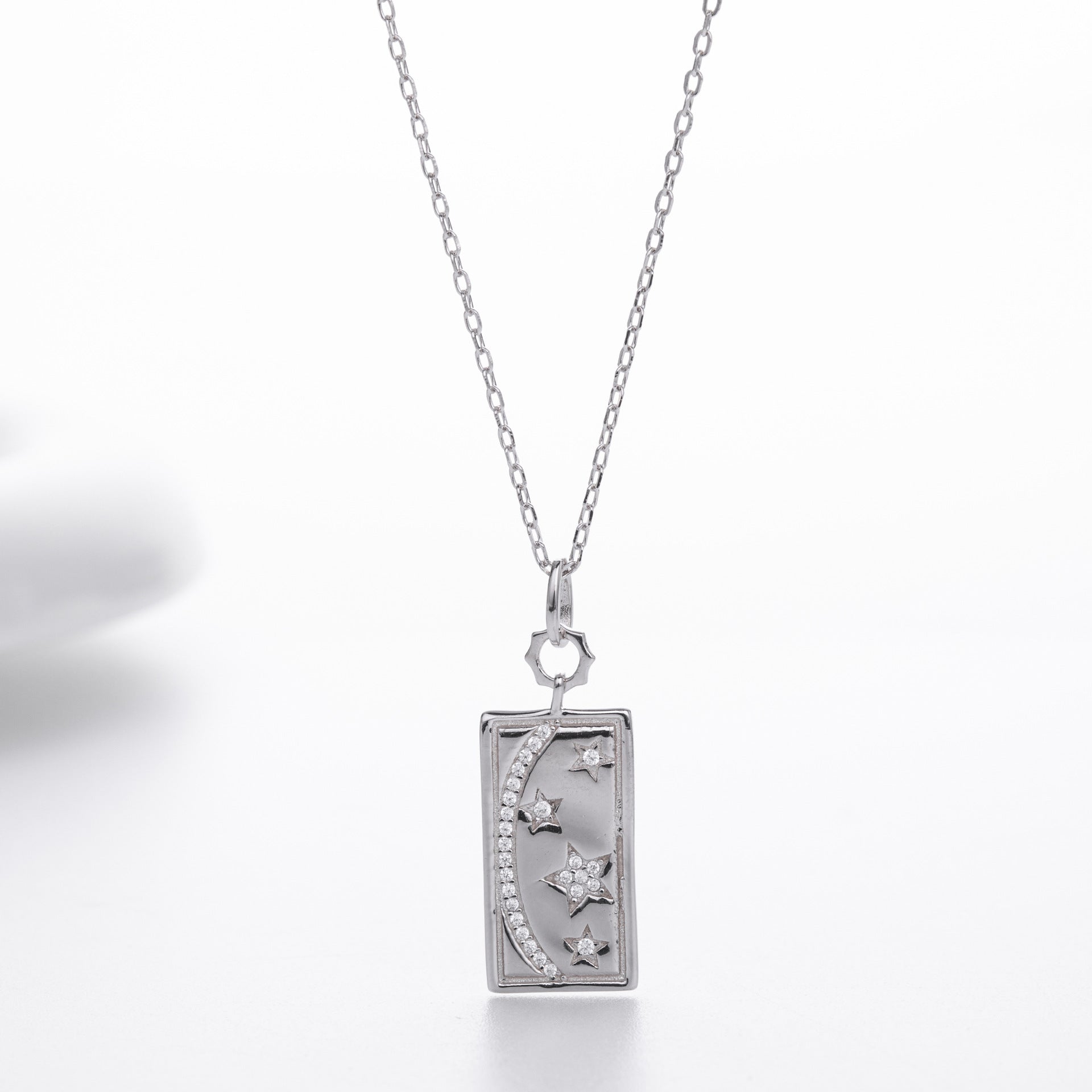 Damen Halskette mit schützendem Mond- und Sternenanhänger aus hochwertigem 925 Sterling Silber Shop Nory