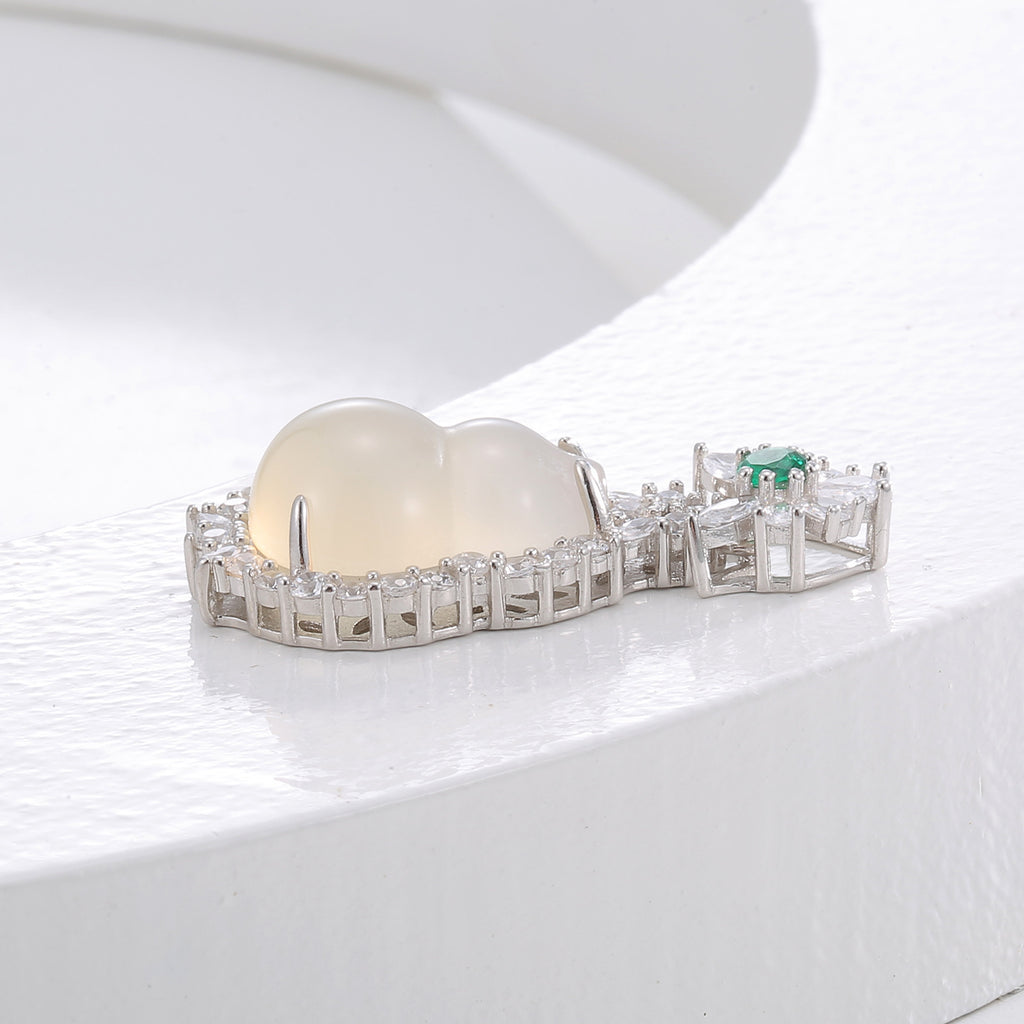 Damen glamouröse Halskette mit tropfenförmigem Anhänger und funkelnden Zirkonia Shop Nory