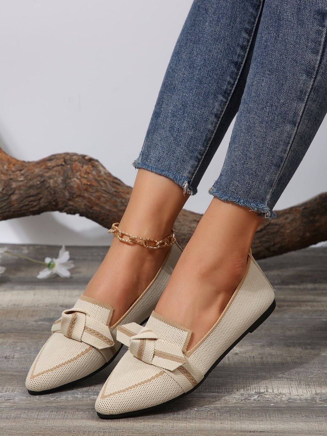 Damen Spangenballerinas mit Knötchen-Details und atmungsaktivem Obermaterial Shopnory