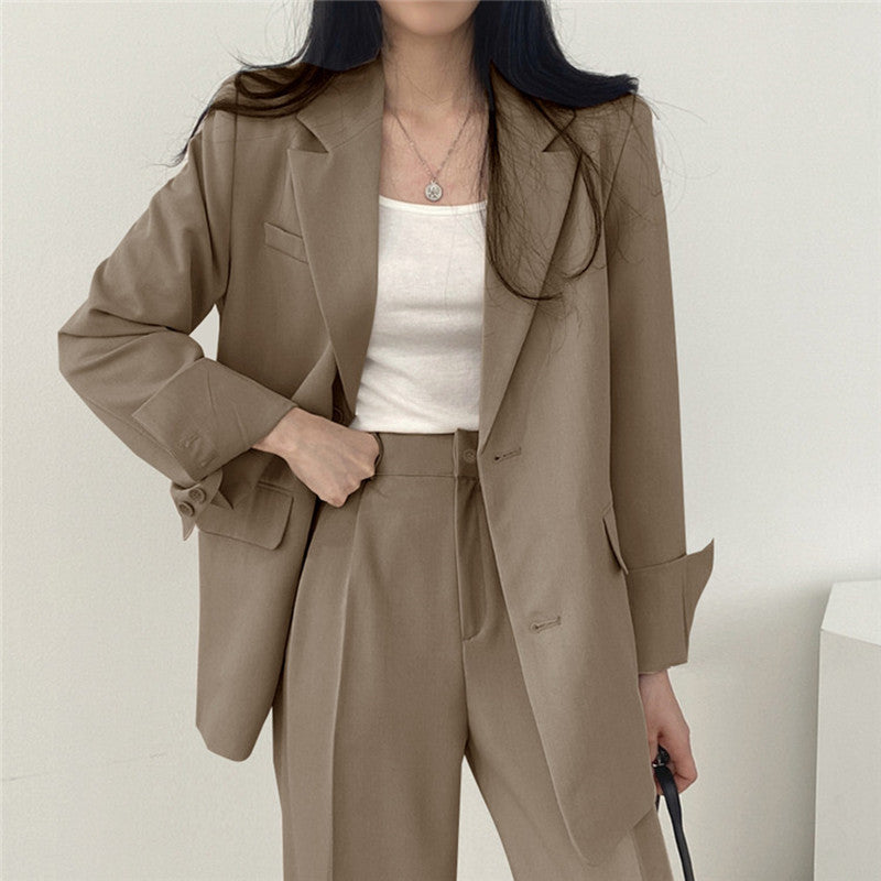 Damen elegantes Blazer-Set mit weitem Schnitt