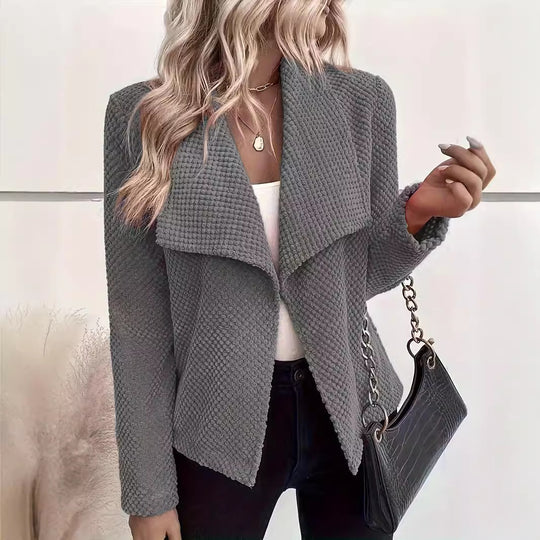 Damen Wasserfall-Cardigan aus Waffel‑Fleece mit offener Front Shop Nory