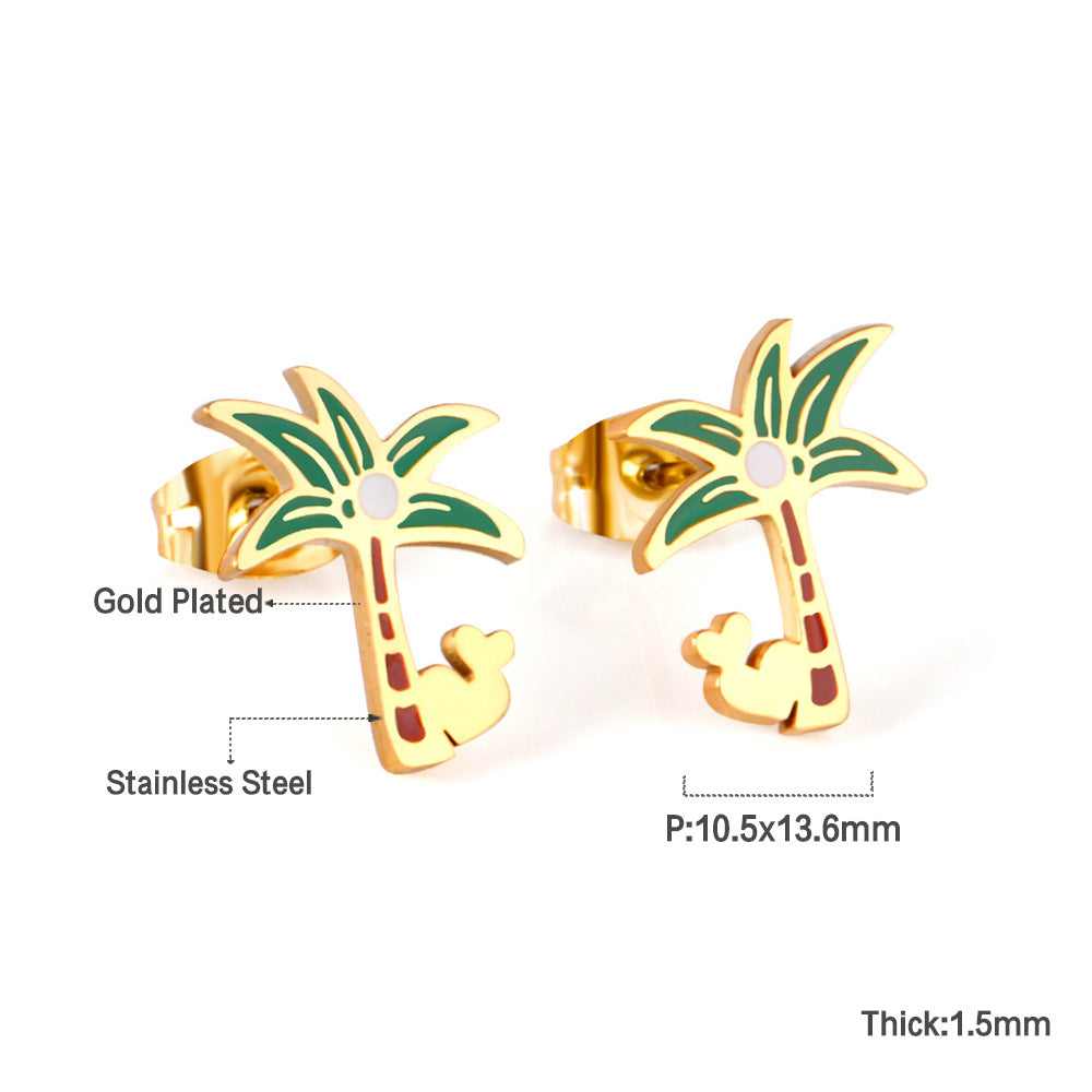 Damen Ohrstecker im fröhlichen Wassermelonen-Design Shop Nory