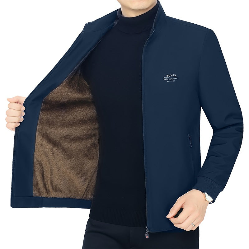 Herren Feldjacke mit Kontrast-Einsätzen und Brust-Reißverschlusstasche Shop Nory