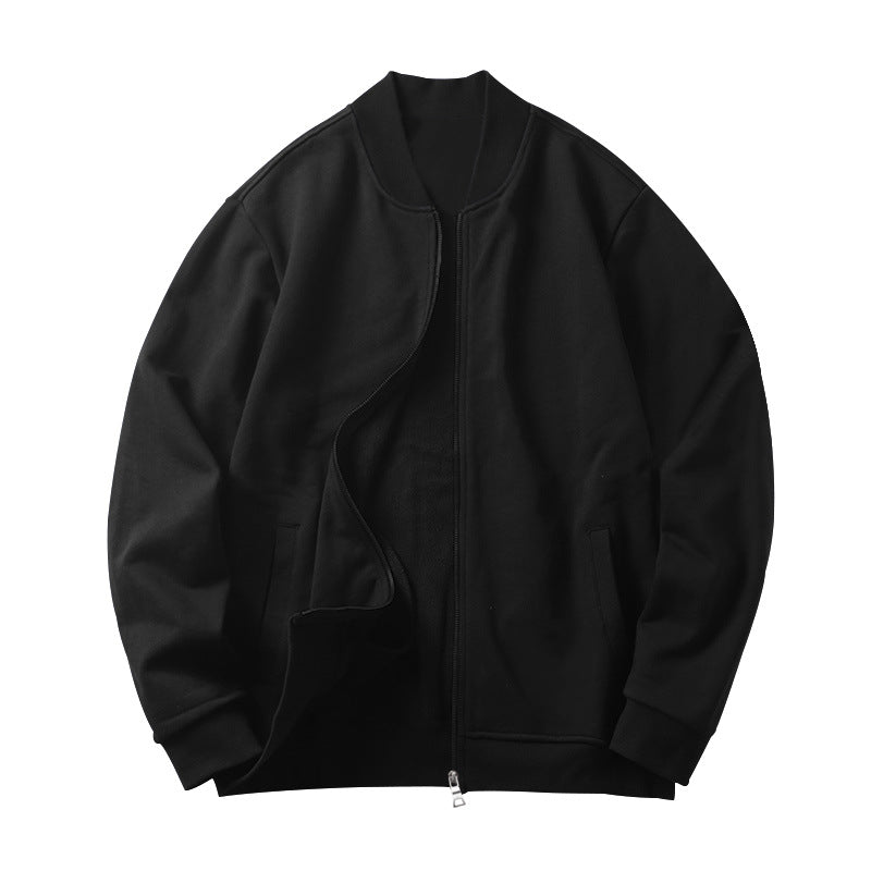 Herren Minimalistische Bomberjacke mit durchgehendem Reißverschluss, geripptem Stehkragen & Eingrifftaschen Shop Nory