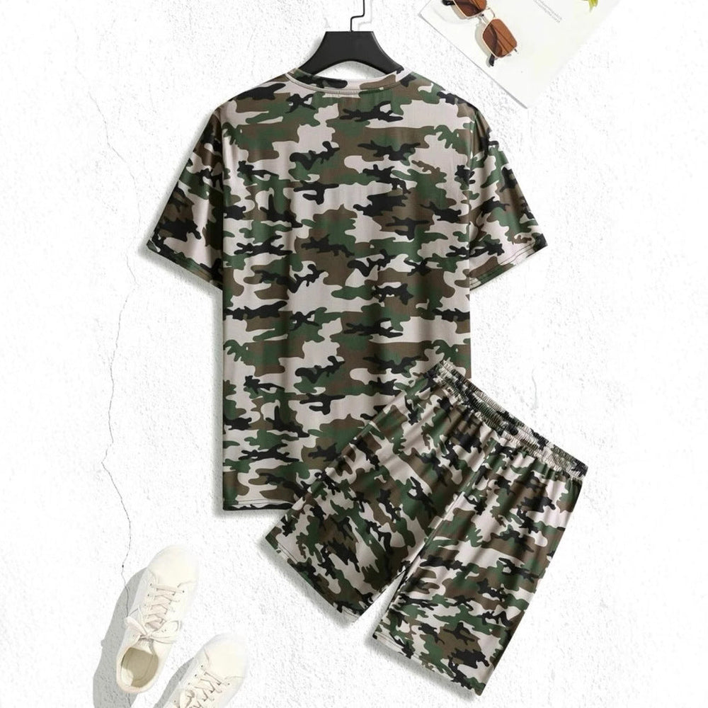 Herren Camouflage Sportanzug mit modernem Design und praktischen Taschen Shopnory