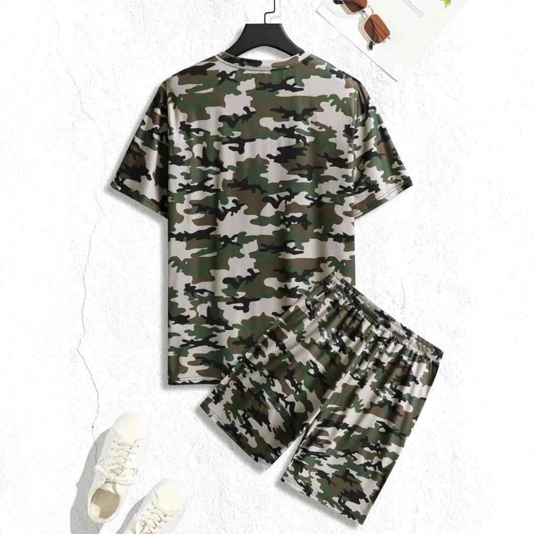 Herren Camouflage Sportanzug mit modernem Design und praktischen Taschen Shopnory