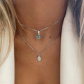 Damen Halskette Set mit schützendem Auge und Handanhänger Shop Nory