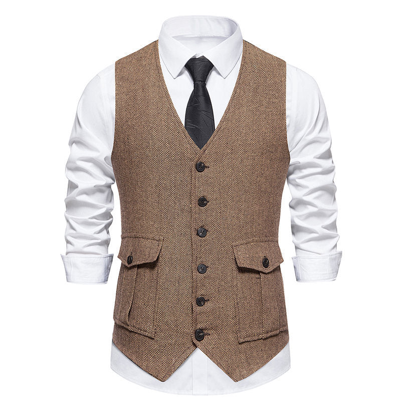 Herren elegante gesteppte Weste