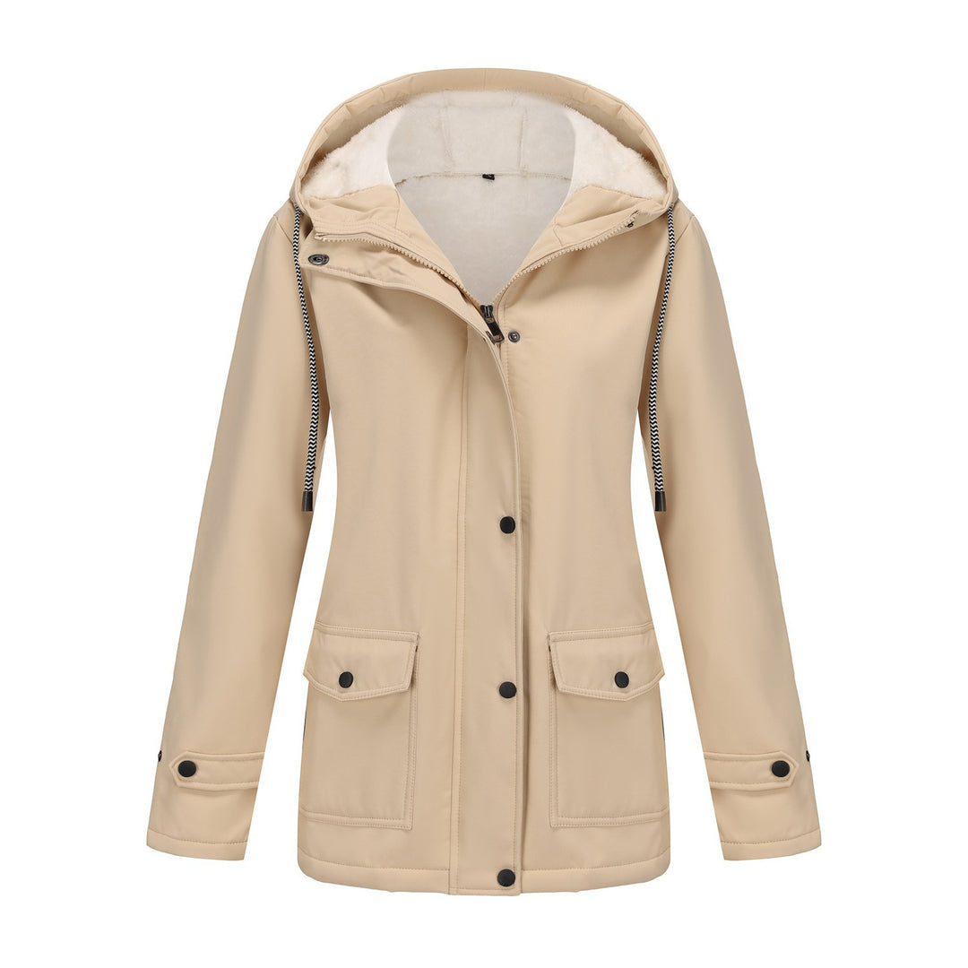 Damen Modische Outdoor-Jacke mit Fleece-Futter