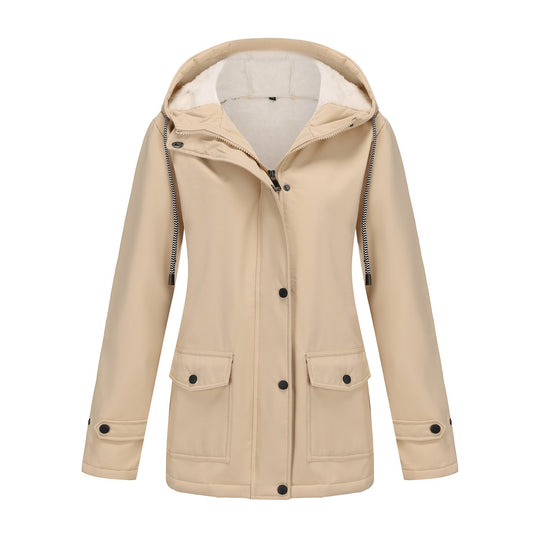 Damen Modische Outdoor-Jacke mit Fleece-Futter
