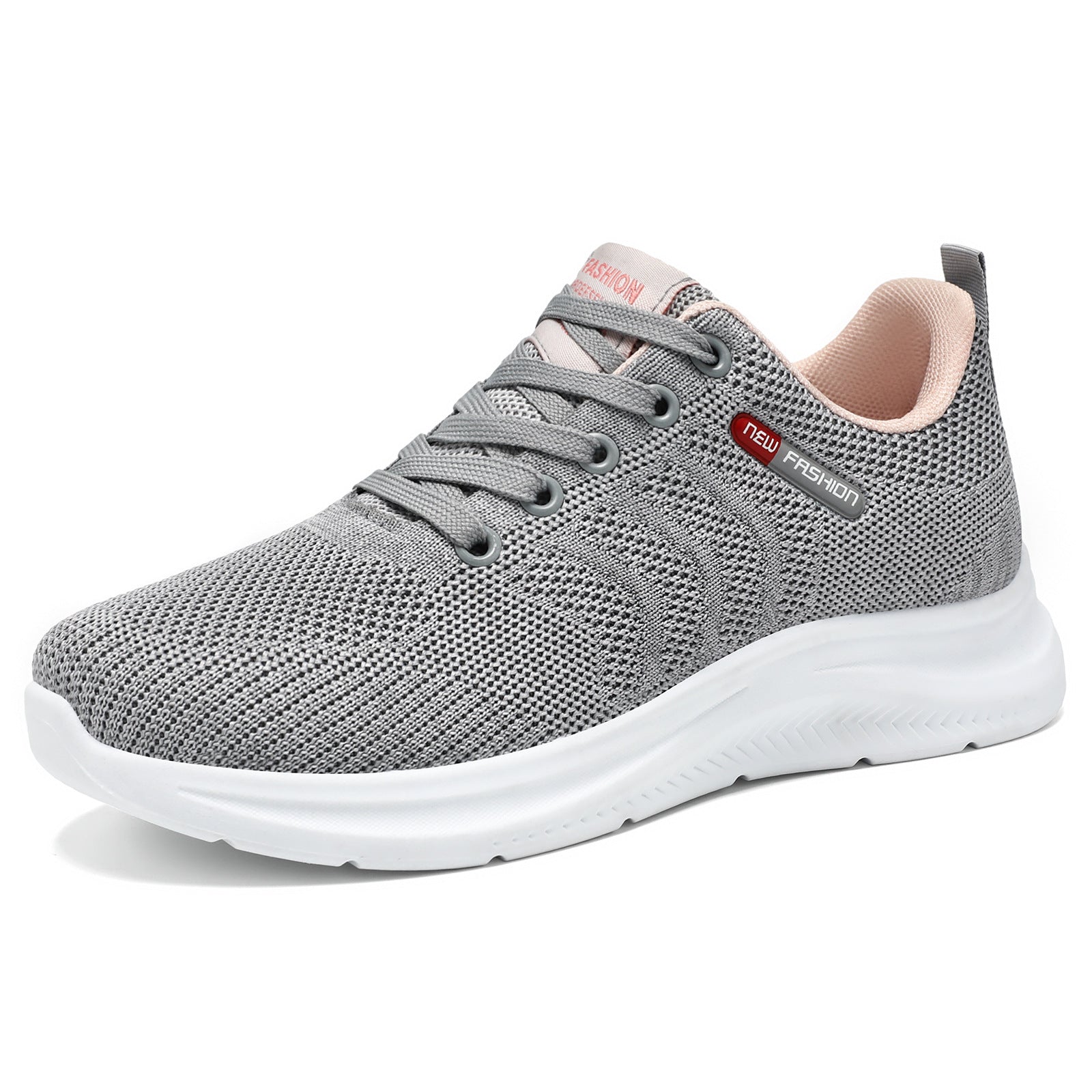 Damen Atmungsaktive und bequeme Sneaker mit elastischem Strickdesign Shopnory