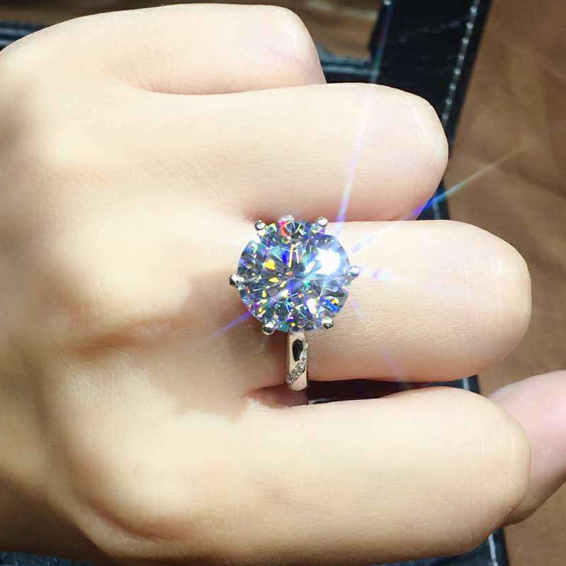 Damen Funkelnder Solitär-Ring mit exquisite Fassung Shop Nory