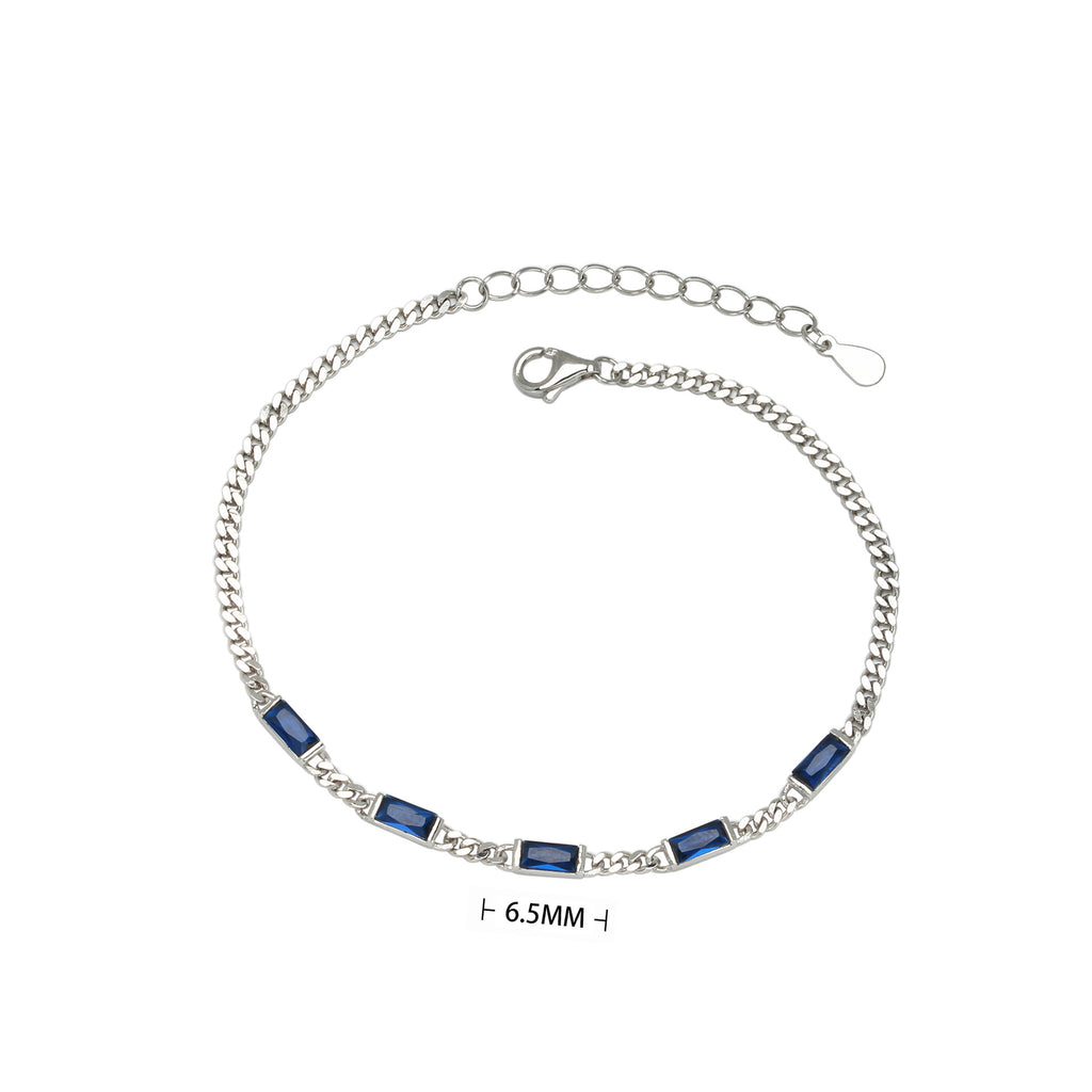 Damen Halskette mit stilvollen grünen Zirkonsteinen in hochwertigem 925 Sterling Silber Shop Nory