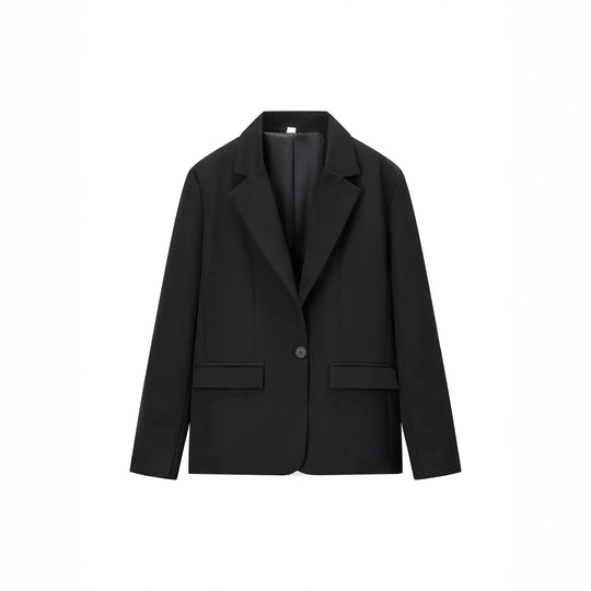 Damen elegantes Anzug-Set mit tailliertem Blazer und weit geschnittenen Hosen