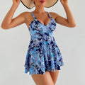 Damen schicker Schwimmanzug mit fließendem Rock Shopnory