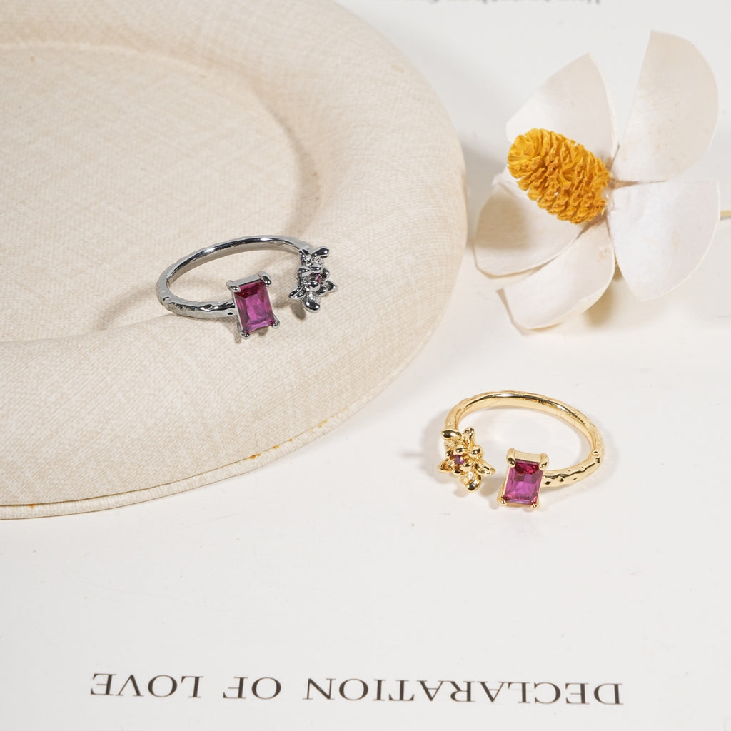 Damen eleganter Ring mit bunten Akzenten Shop Nory