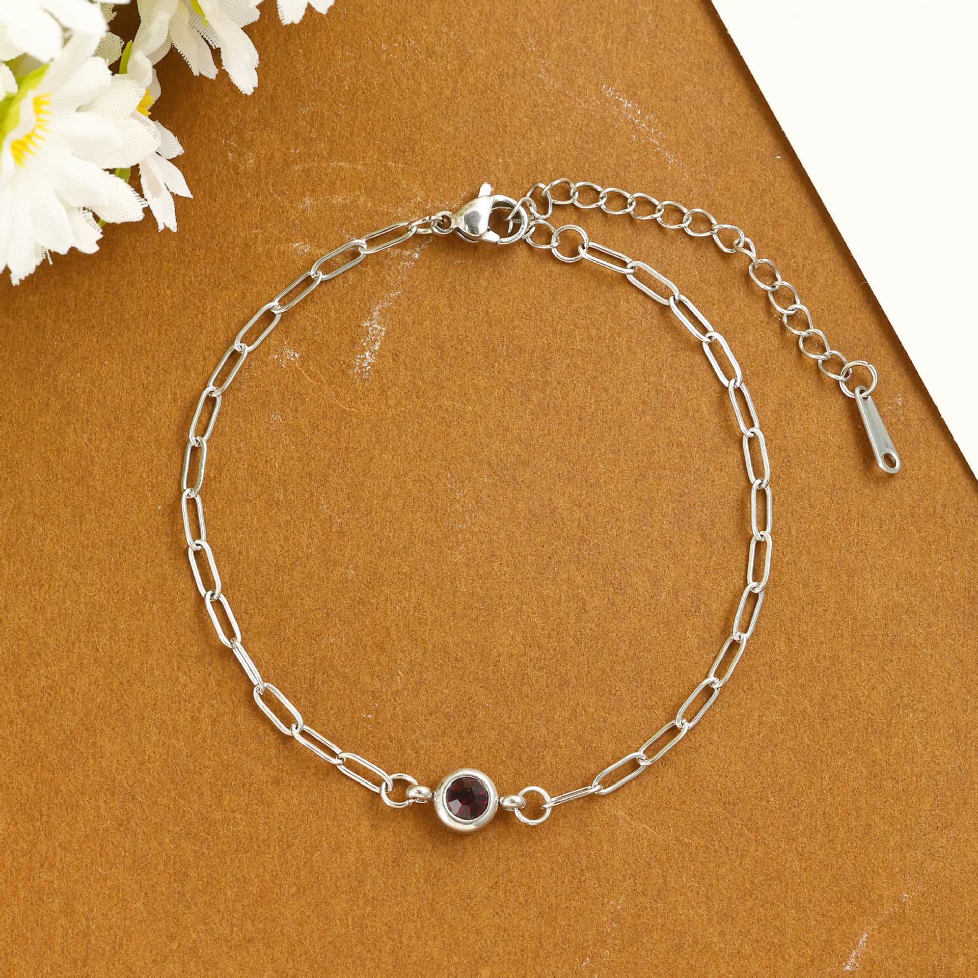 Damen zartes Armband mit funkelndem Kristall Shop Nory