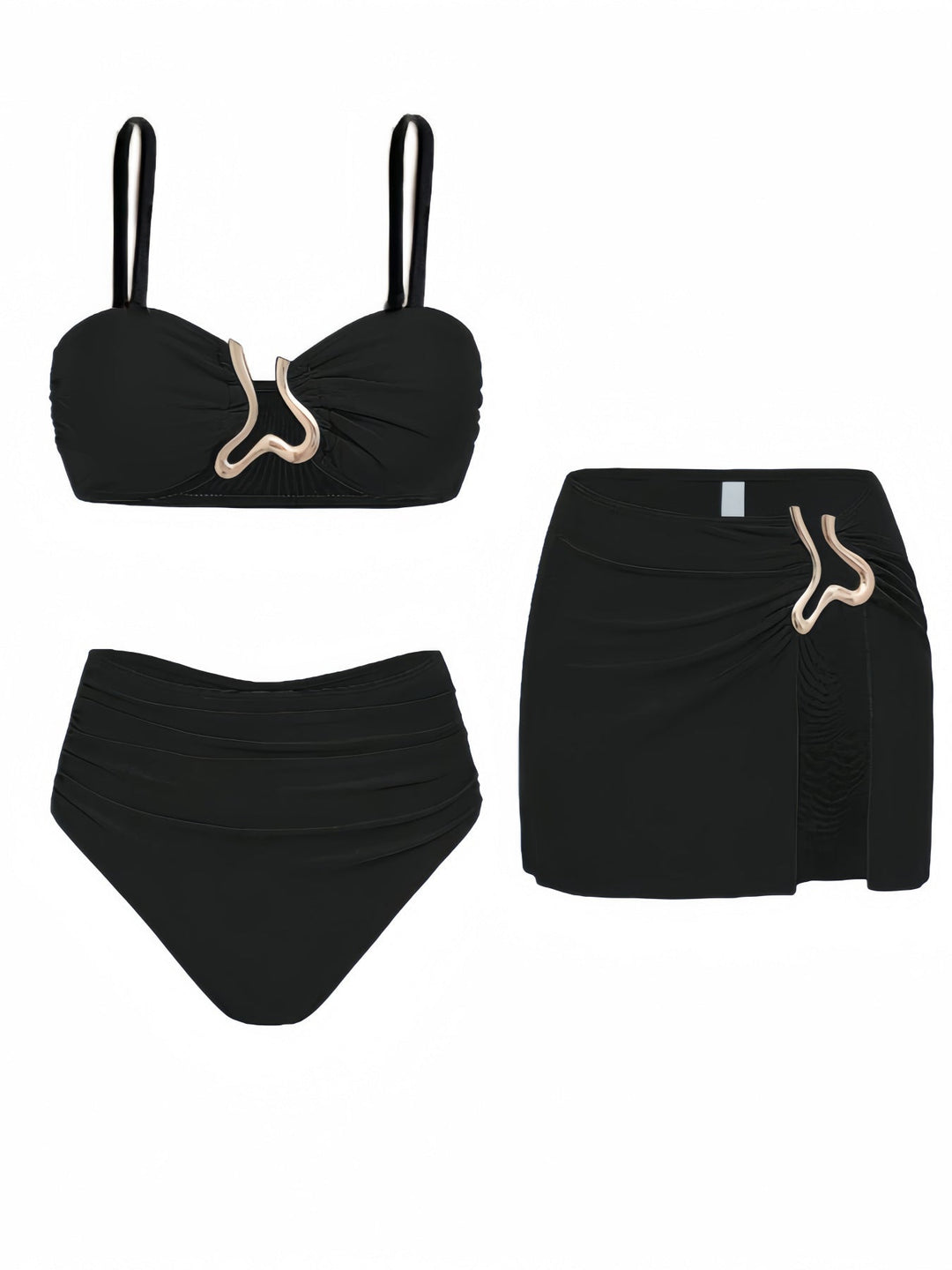 Damen Bikiniset mit elegantem Wickelrock und modischem Design