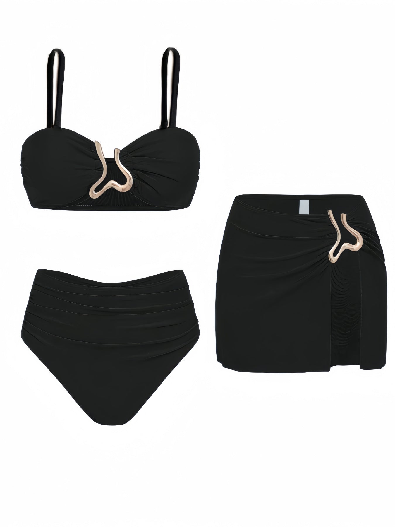 Damen Bikiniset mit elegantem Wickelrock und modischem Design