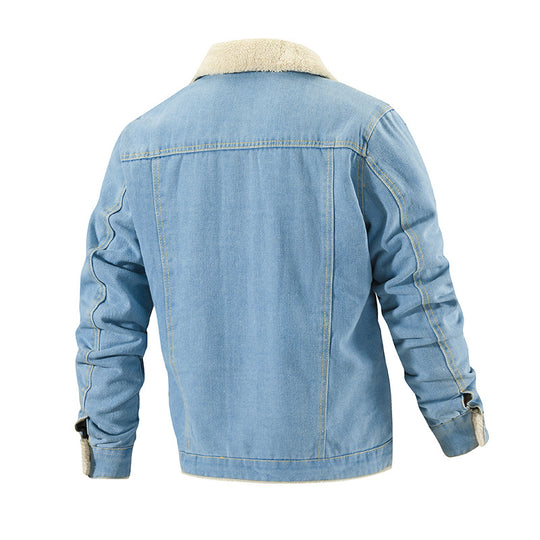 Herren Fleecegefütterte Jeansjacke Shop Nory
