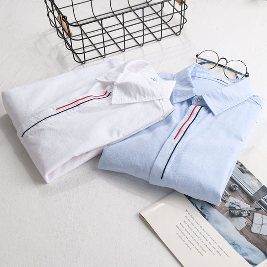 Herren Leichtes Relaxed-Oxfordhemd mit Kentkragen und Kontrast-Innenleiste Shop Nory