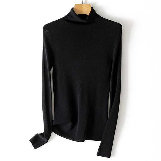 Damen Feiner Rollkragenpullover aus Stretch-Feinstrick mit schmaler Schnittführung Shop Nory